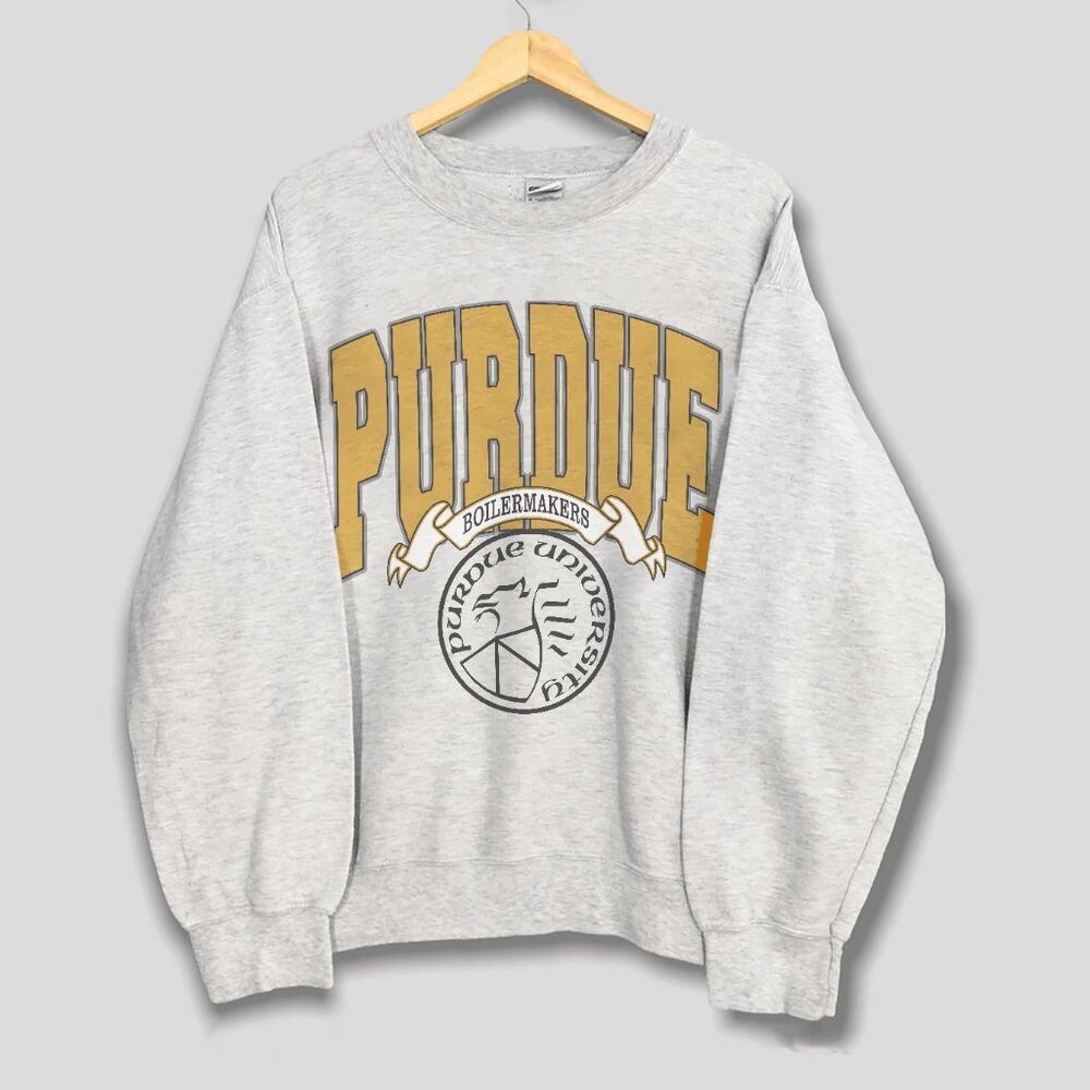 Vintage 90s Purdue Boilermakers Football Sweatshirt, Purdue University Shirt Tee